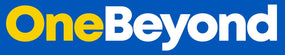 OneBeyond logo on a blue background