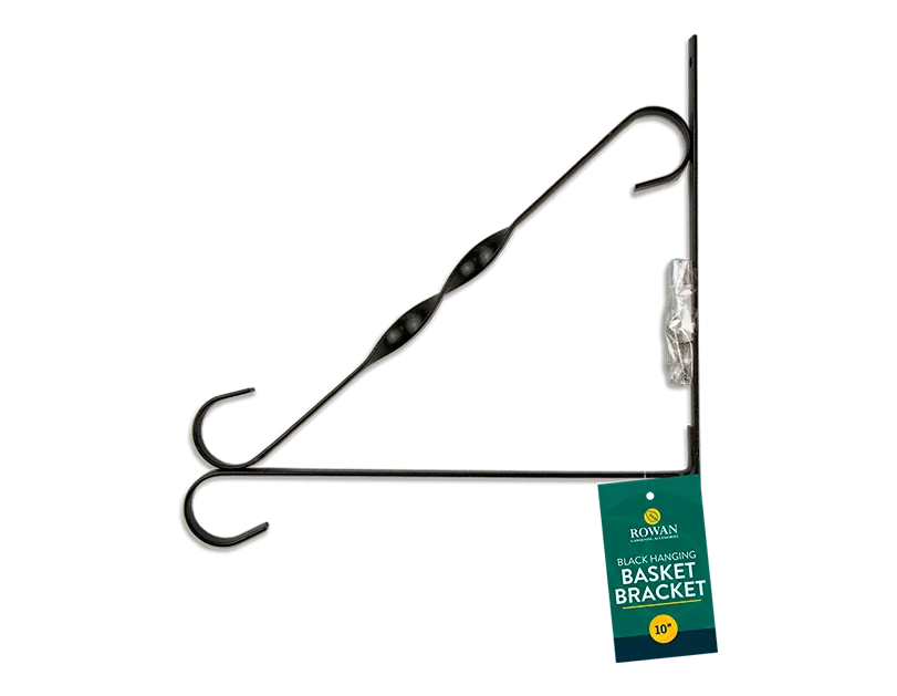 10" Black Hanging Basket Bracket