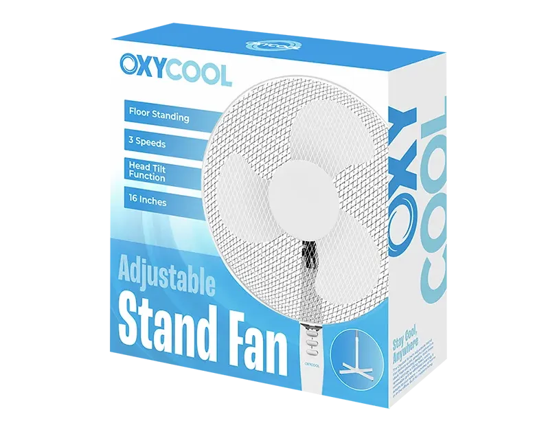 16" Adjustable Stand Fan with 3 Speeds