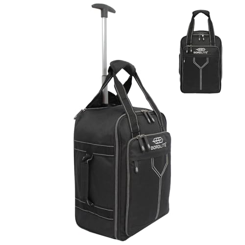 Bordlite Under Seat Cabin Bag with Wheels Black & Grey