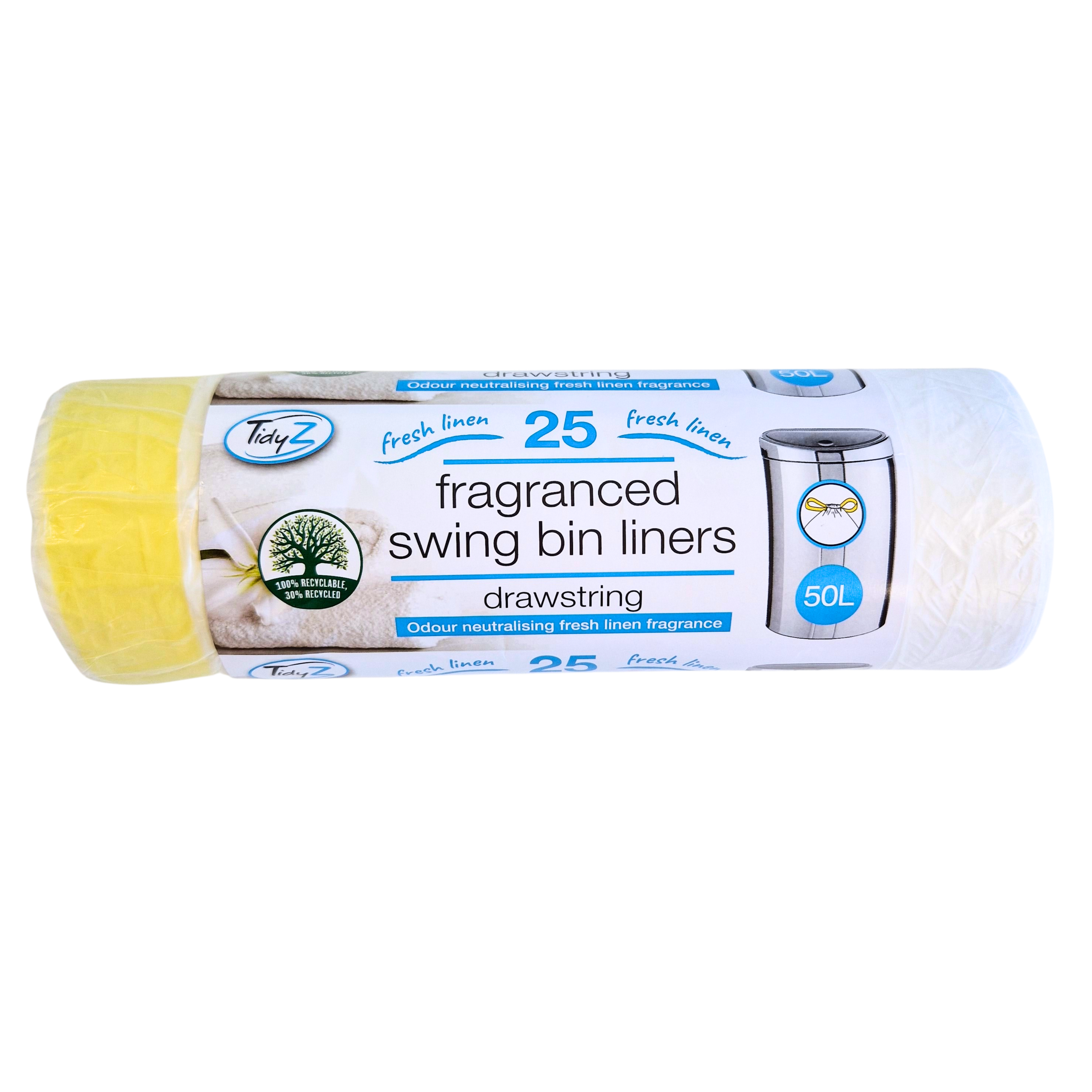 Swing Bin Liners Fragrance Drawstring 25pk