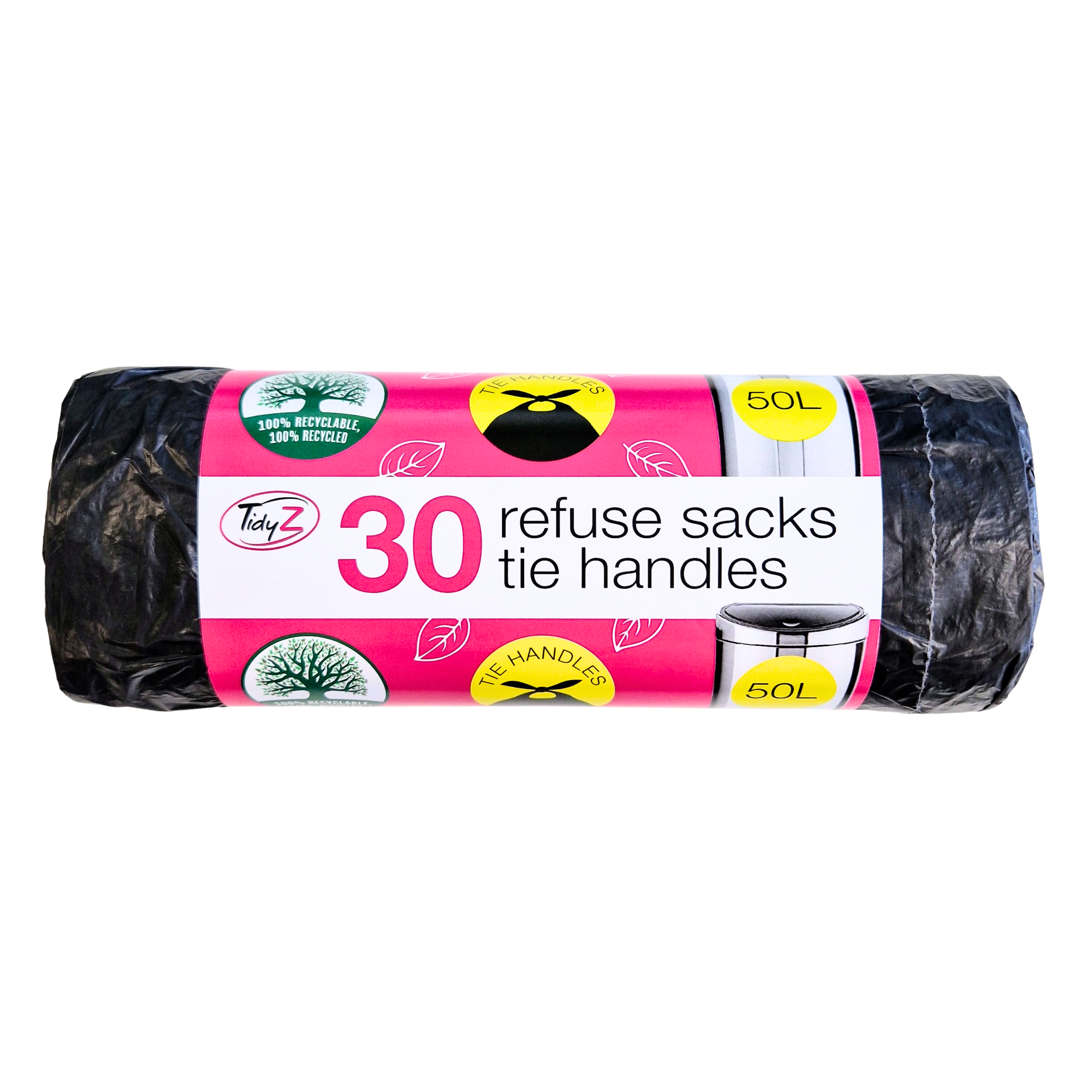 Jumbo Refuse Sacks with Tie Handles 50L 30pk