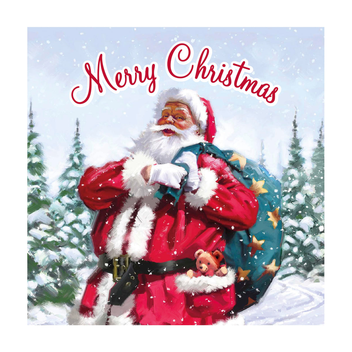 Traditional Santa Cards 12pk