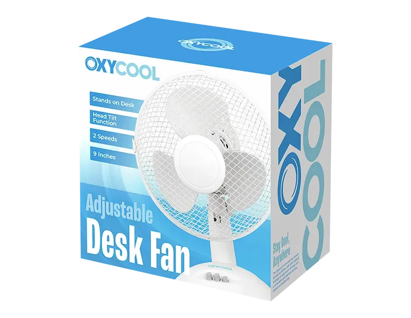 9" Adjustable Desk Fan with 2 Speeds