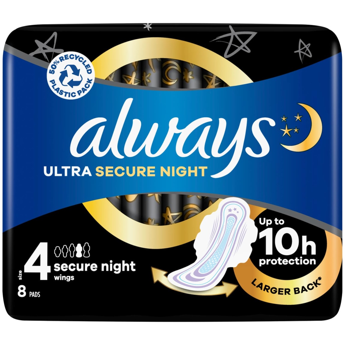 Always Ultra Secure Night with Wings 8pk