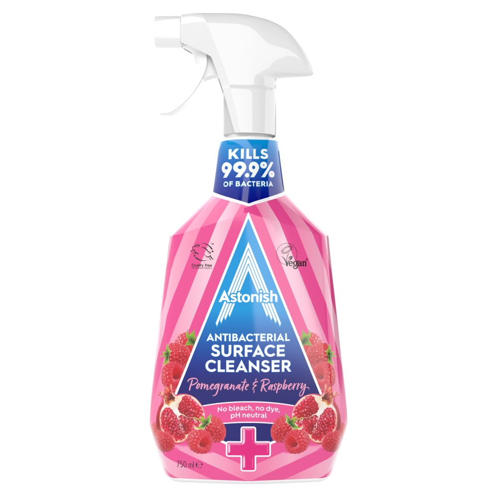 Astonish Pomegranate & Raspberry Antibacterial Surface Cleanser Spray 750ml