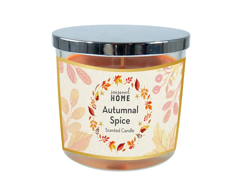 Autumn Spiced Candle with Mirrored Lid