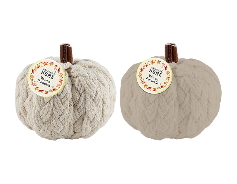 Autumn Woven Pumpkin 11cm