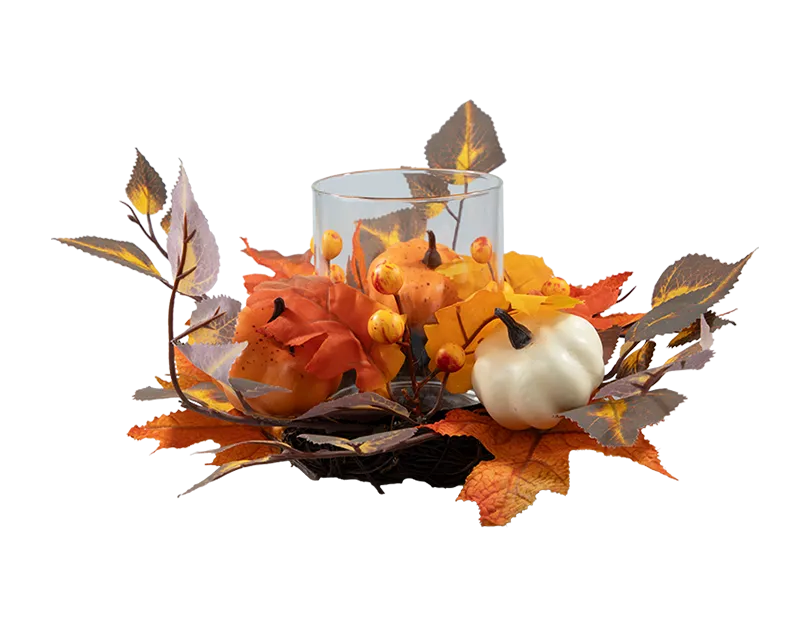 Autumn Wreath with Candle Holder