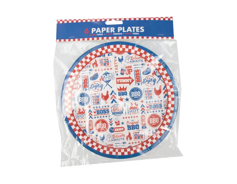 BBQ Paper Plates 6pk