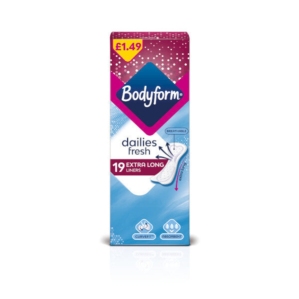 Bodyform Dailies Fresh Extra Long Liners 19pk