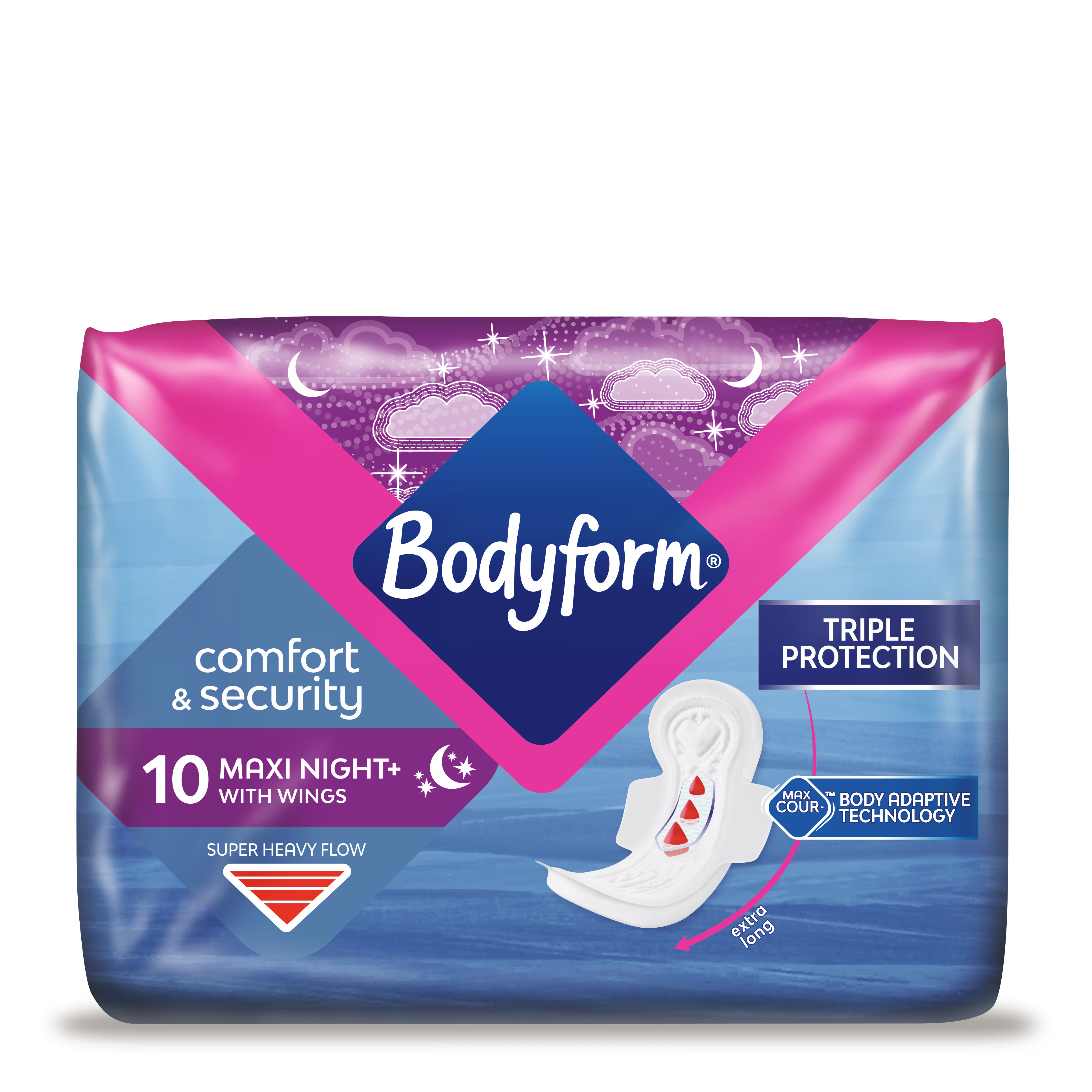 Bodyform Maxi Night Wing 10pk