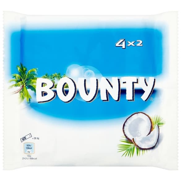 Bounty Chocolate Bar 4pk 228g