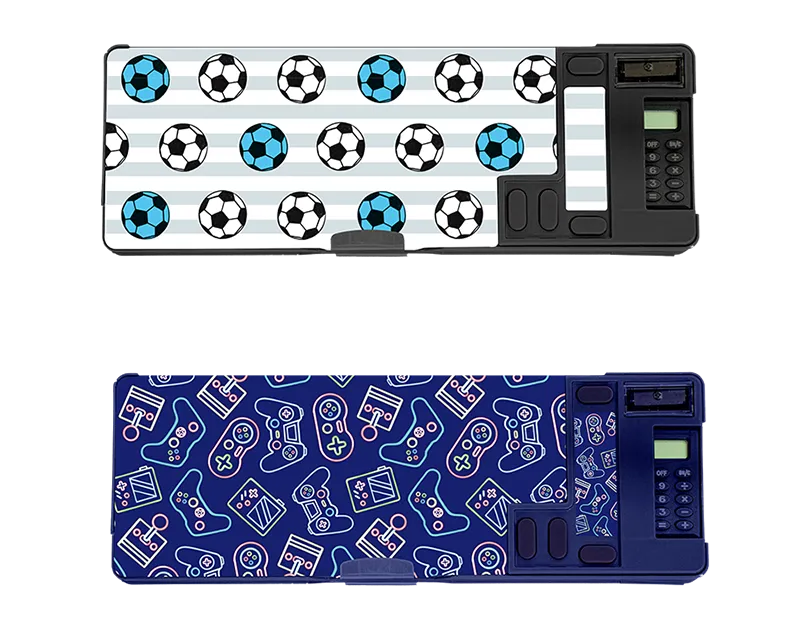 Boys Multifunctional Pencil Case Football / Gaming