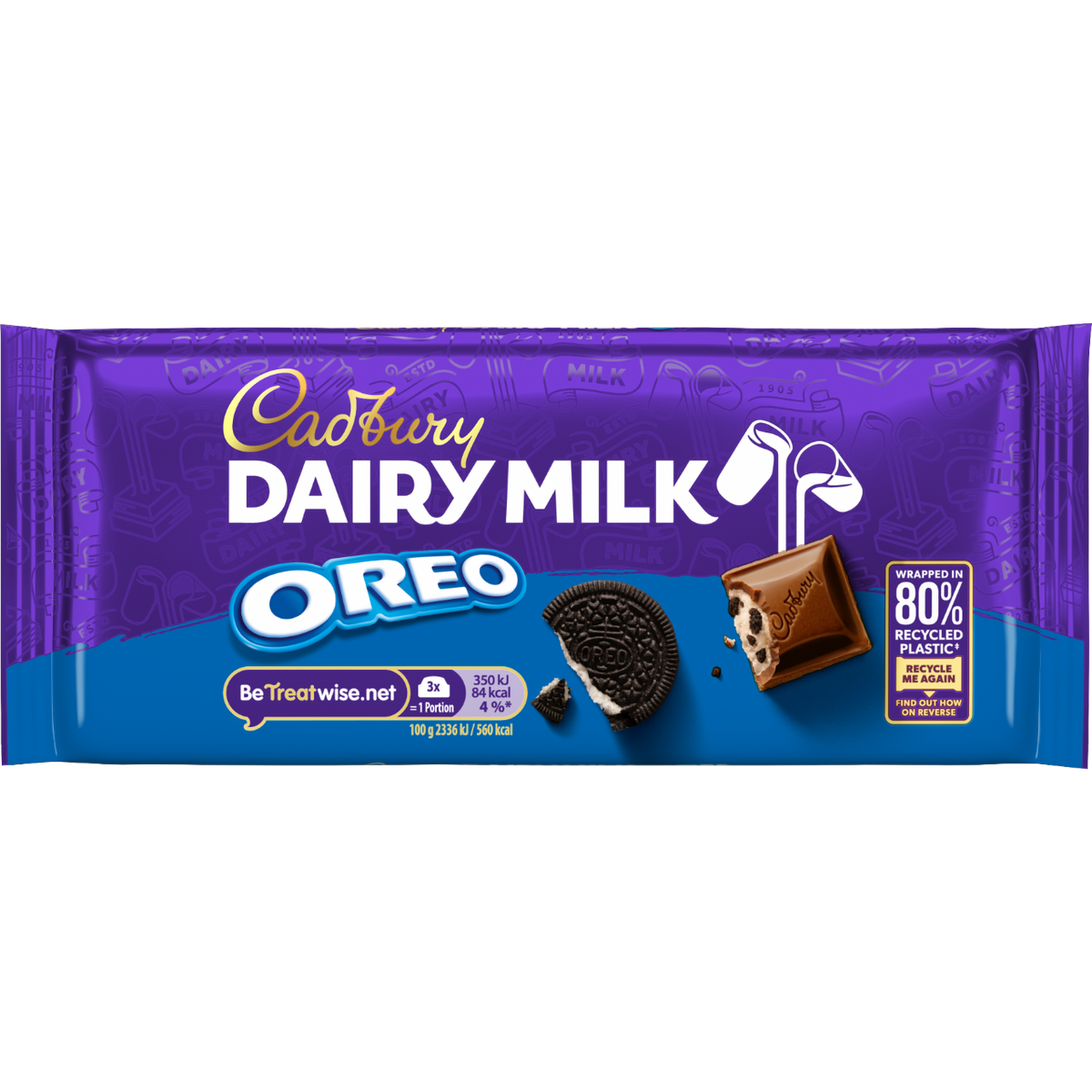 Cadbury Dairy Milk Oreo Cookies Chocolate Bar 120g