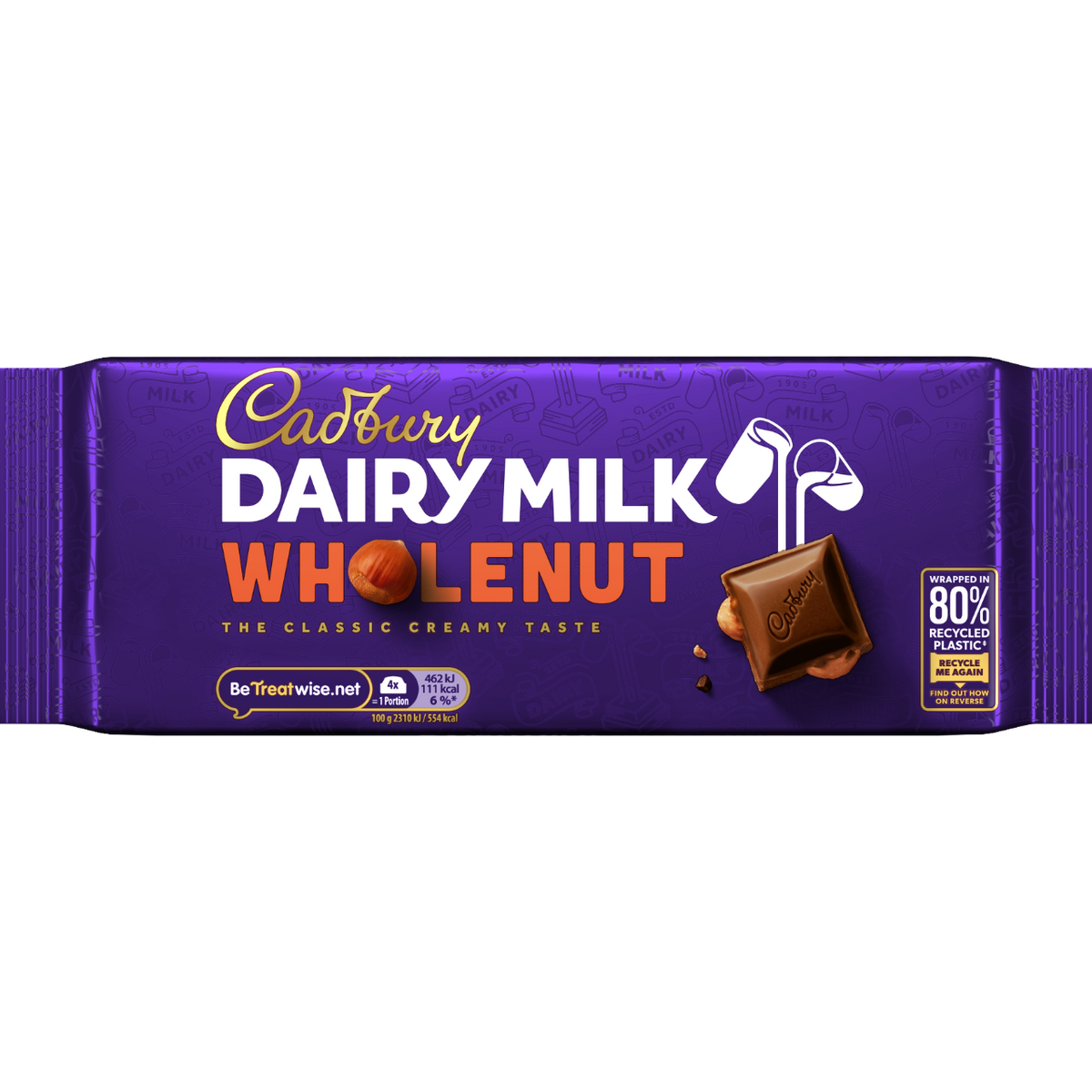 Cadbury Dairy Milk Whole Nut Chocolate Bar 180g