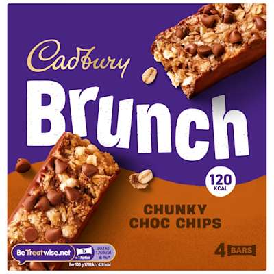 Cadbury Brunch Choc Chip 4pk 112g