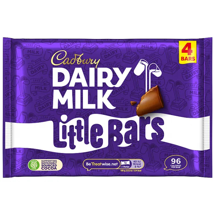 Cadbury Dairy Milk Little Bar 4pk 72g