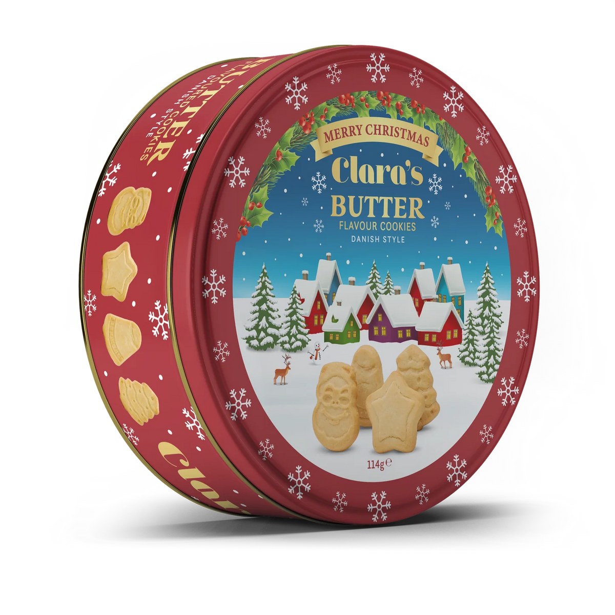 Clara's Danish Cookies Red Tin 114g