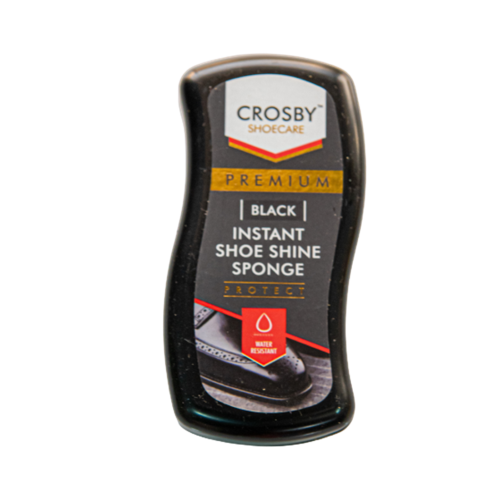 Crosby Premium Instant Shoe Shine Sponge in Black