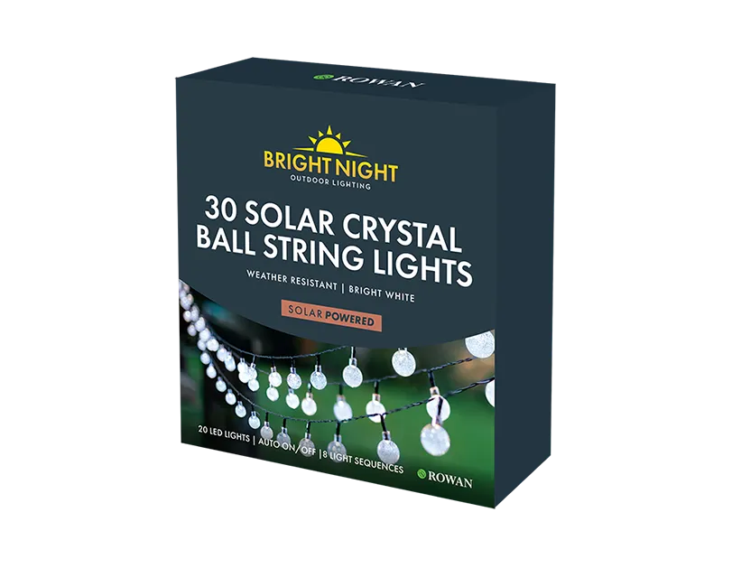 Crystal Ball Solar Lights Bright White