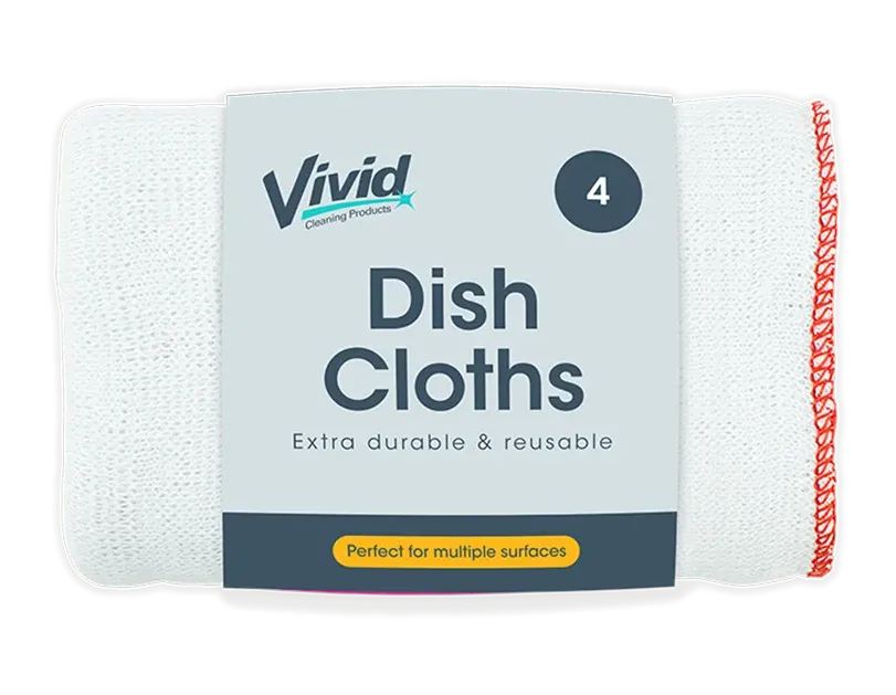Vivid Dish Cloths 4pk