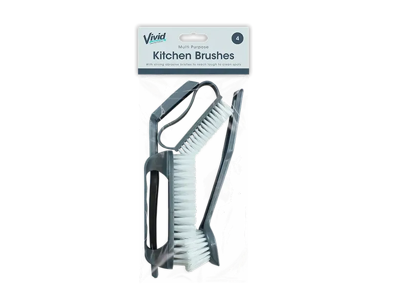Vivid Dish Brushes 4 Pack