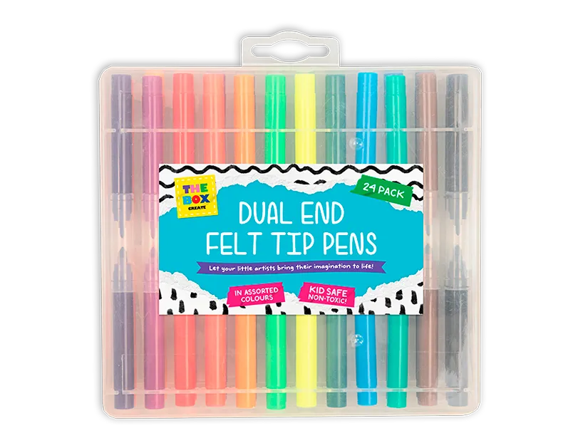 Dual End Felt Tip Pens 24pk