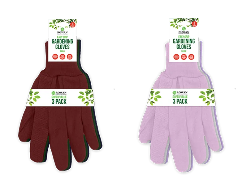 Easy Grip Gardening Gloves 3pk