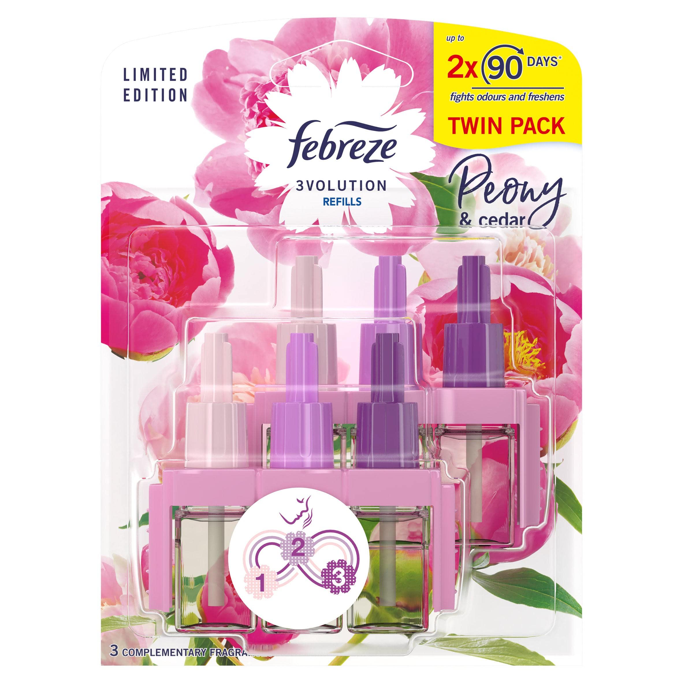 Febreze 3Volution Peony & Cedar Limited Edition Twin Refill