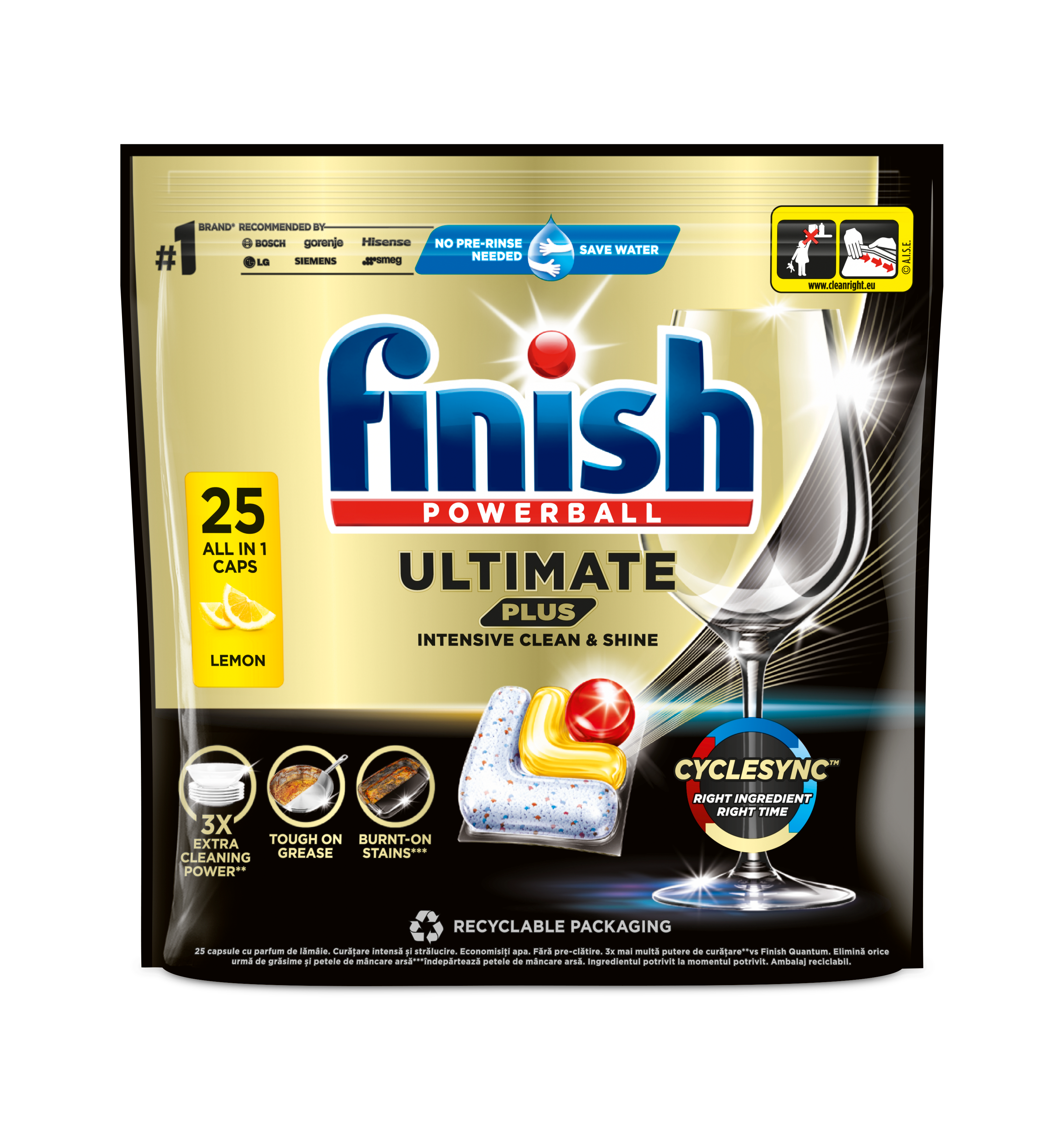 Finish Ultimate Plus Lemon 25pk