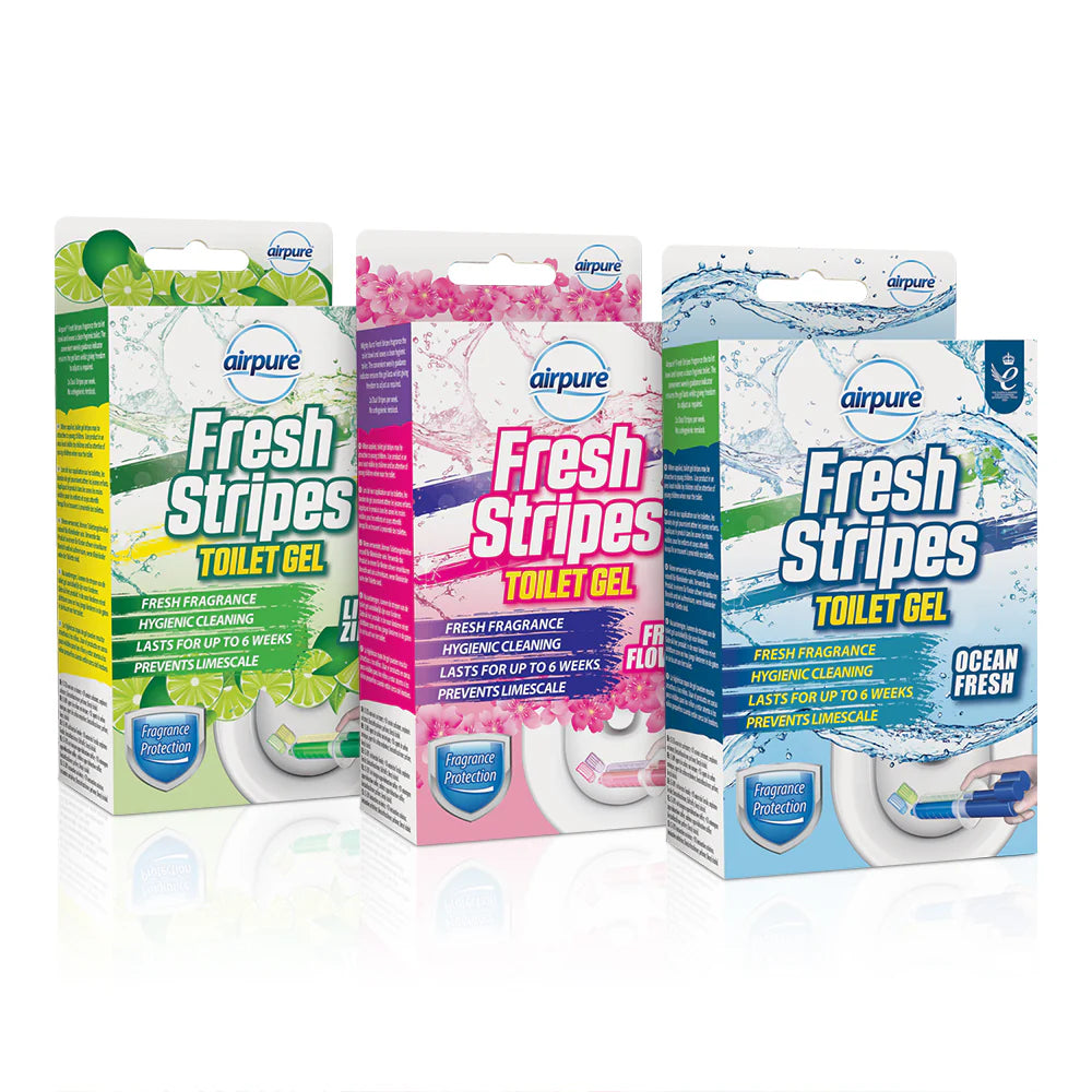 Airpure Fresh Stripes Toilet Gel Assoted 45ml