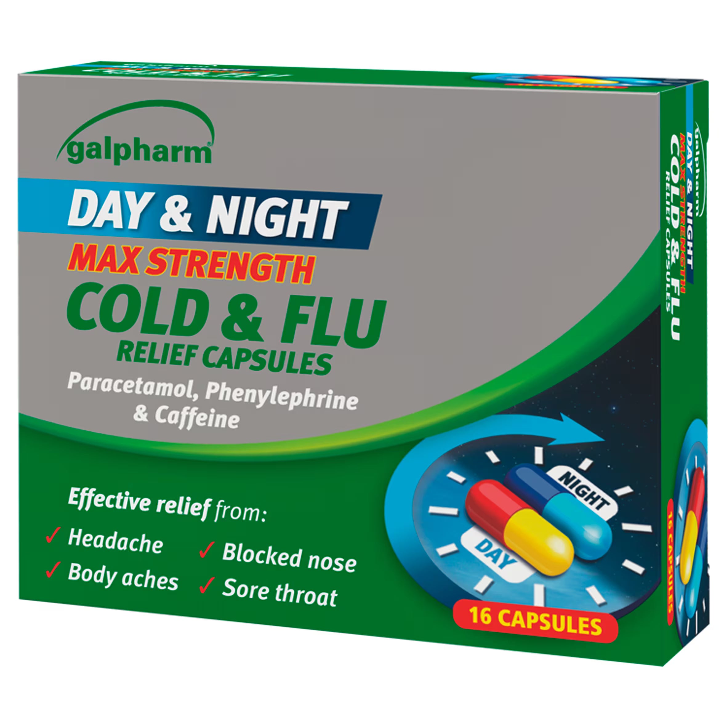 Galpharm Max Cold & Flu Caps 16pk