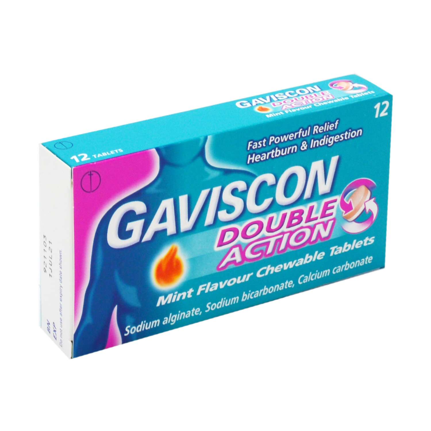 Gaviscon Double Action Chewable Tablets Mint Tablets 12pk
