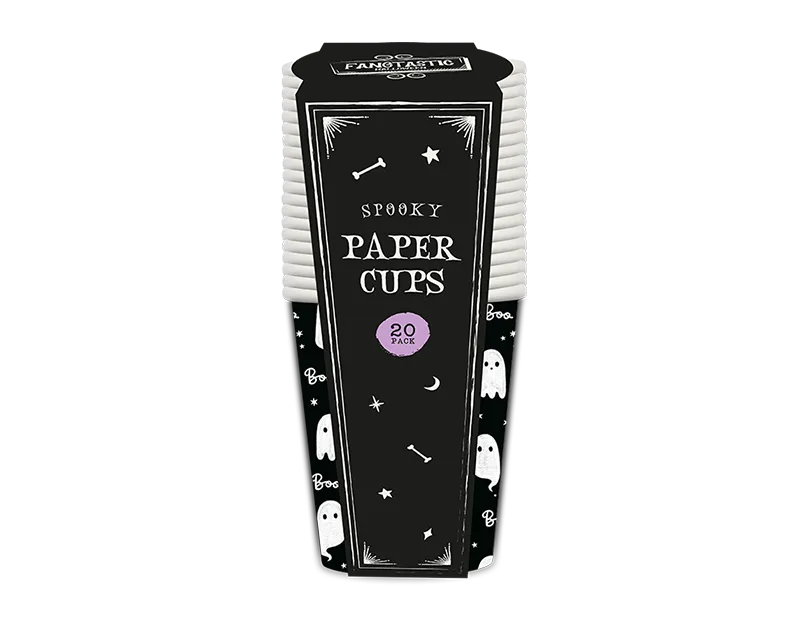 Ghost Printed Paper Cups 20pk