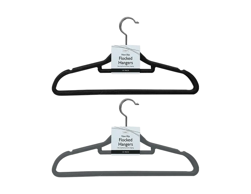Habit Flocked Non-Slip Hangers 10pk