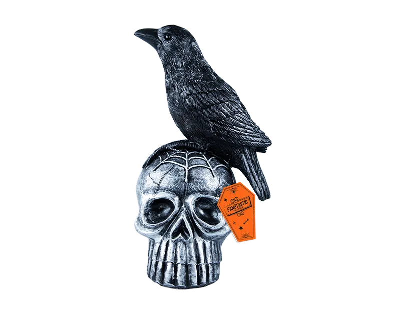 Halloween Crow Skull Ornament