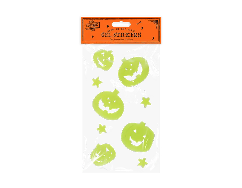 Halloween Pumpkin Gel Window Stickers
