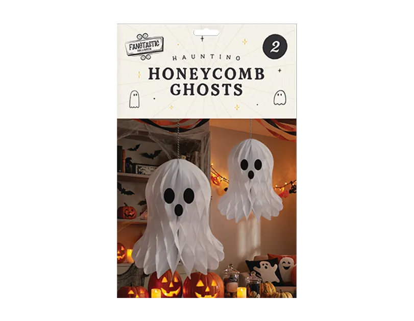 Halloween Honeycomb Ghosts 2pk