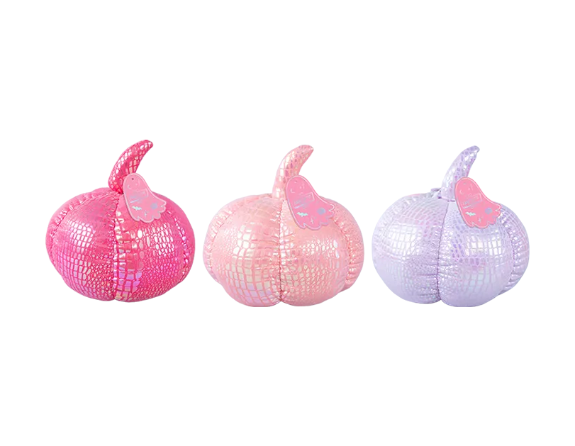 Halloween Iridescent Pumpkin Cushion 15cm