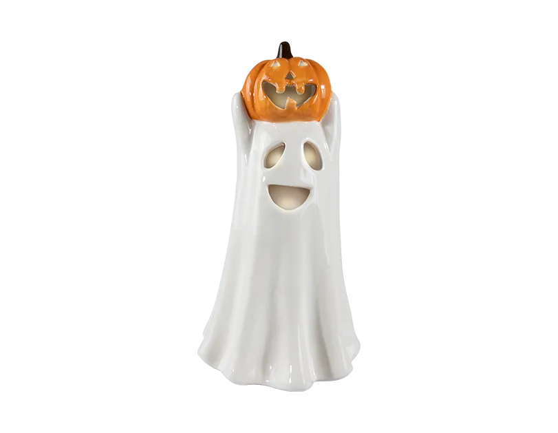Halloween LED Ghost with Pumpkin