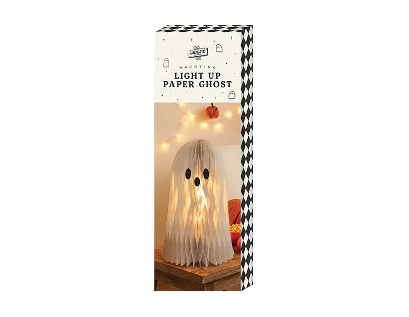 Haunting Light Up Paper Ghost