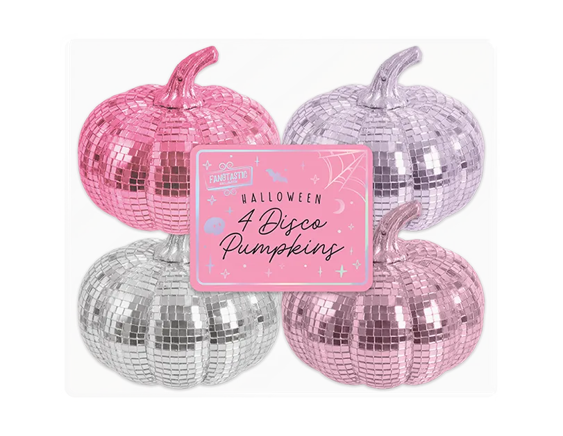Halloween Mini Disco Pumpkin 4pk