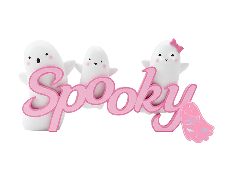 Halloween Pink Ghost Slogan Decoration