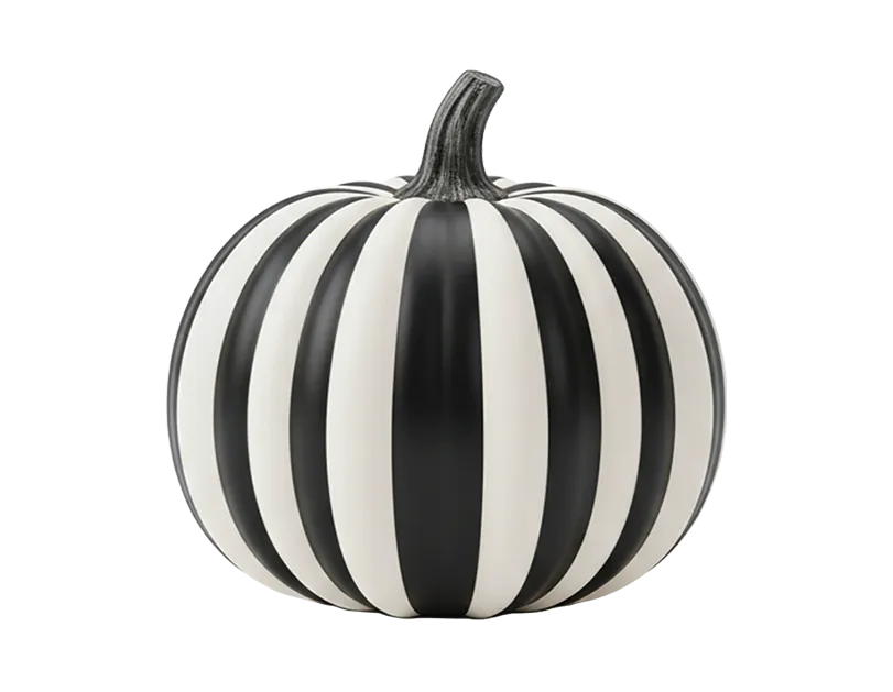 Halloween Striped Pumpkin Ornament