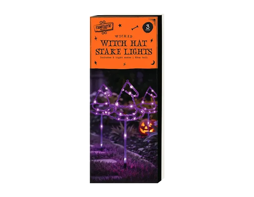 Wicked Witch Hat LED Stakes 3pk