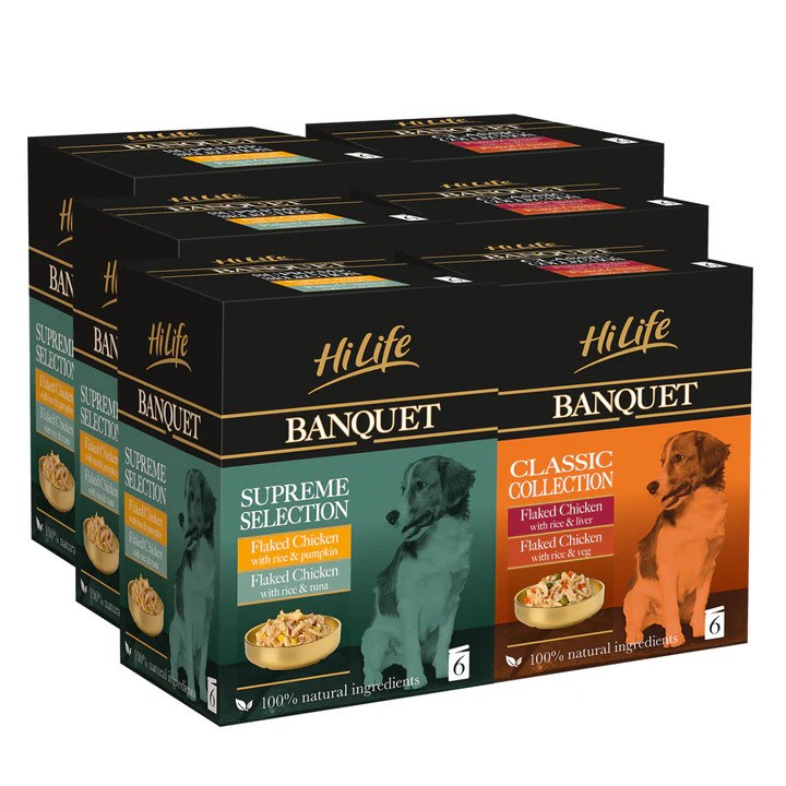 HiLife Banquet Classic & Supreme 6 x 100g