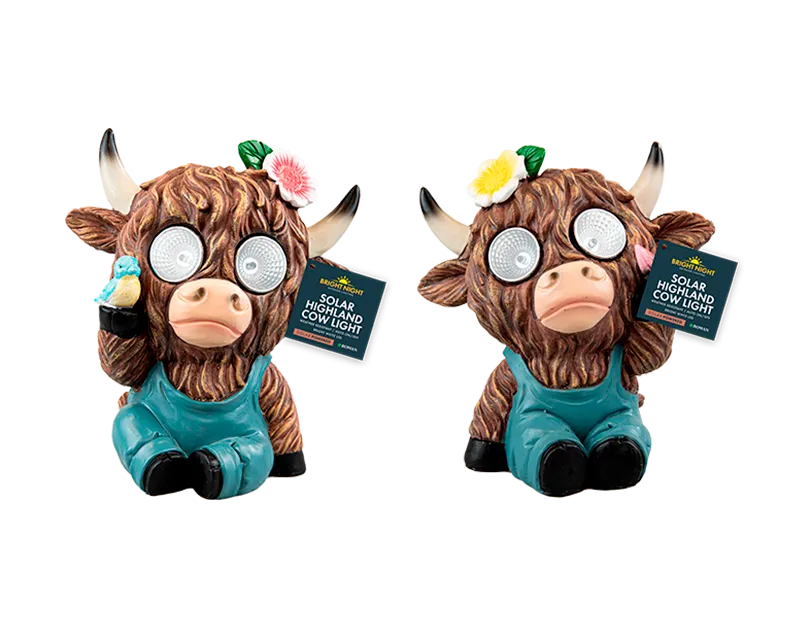 Highland Cow Solar Light 22cm