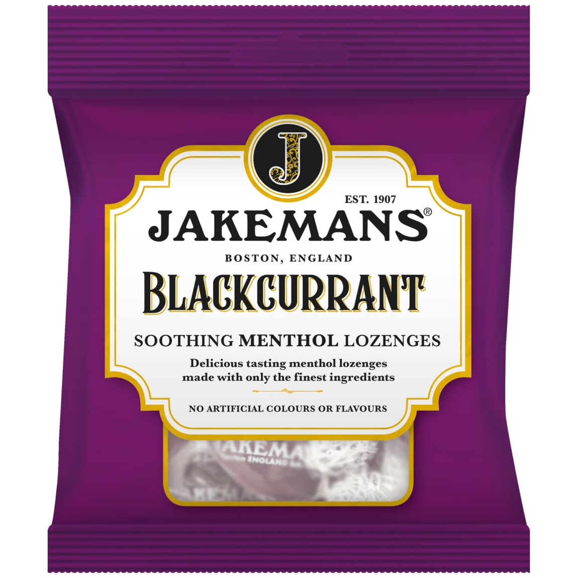 Jakemans Soothing Menthol Lozenges Blackcurrant 73g