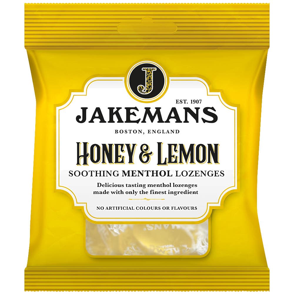 Jakemans Soothing Menthol Lozenges Honey & Lemon 73g